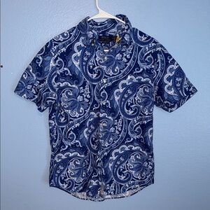Polo by Ralph Lauren Blue Paisley Oxford Button Down Shirt
